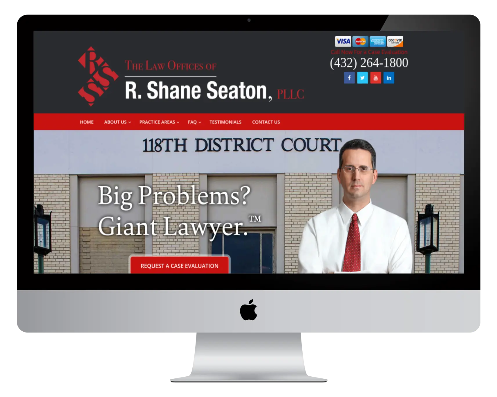 R. Shane Seaton, PLLC website built by Basin Hosting